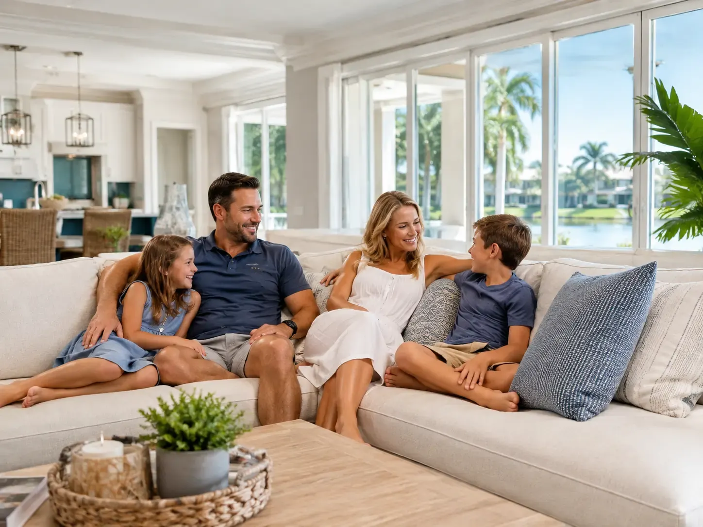 Orlando family enjoying a comfortable air conditioned home